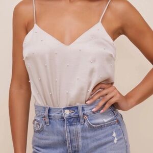 ASTR Pearl Detail Bodysuit